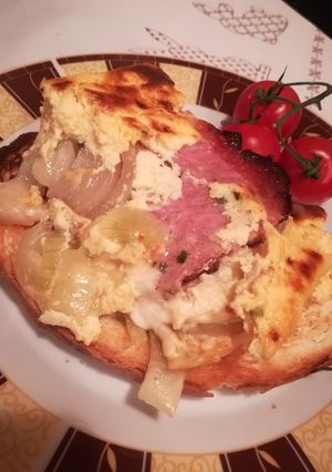 Angolszalonnás rakottas pirítóssal recept fotója