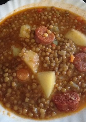 A picture of Quick Lentils with Chorizo.
