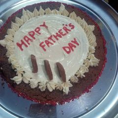 Oreo cake with butter cream icing A picture of Oreo cake with butter cream icing.