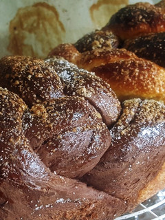 Una foto de Trenza de brioche bicolor