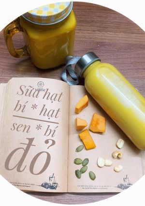 Hình của món Sữa bí đỏ - hạt sen - hạt bí.