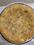 Tortilla con carne de esqueleto de pollo