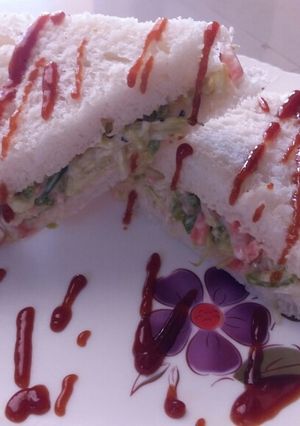 A picture of Veg colslow sandwich.
