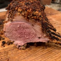 A picture of Herb and Parmesan Crusted TE Mana Lamb Rack.