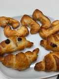 Croissants rápidos light de chocolate y de almendra (sin azúcar y sin grasa)