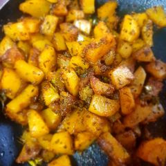 A picture of Jeera aloo.