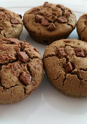 Una foto de Panquecillos de cacao y stevia, sin gluten
