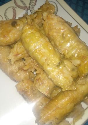 صورة لوصفة محشي روعه بس صوابع تخينه شويه