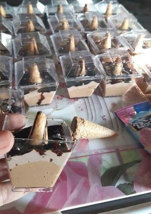 A picture of Chocolate and coffee mousse.