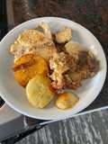 Pacu al horno con zapallo calabacín