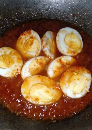 Foto resep Telor rebus sambel mercon