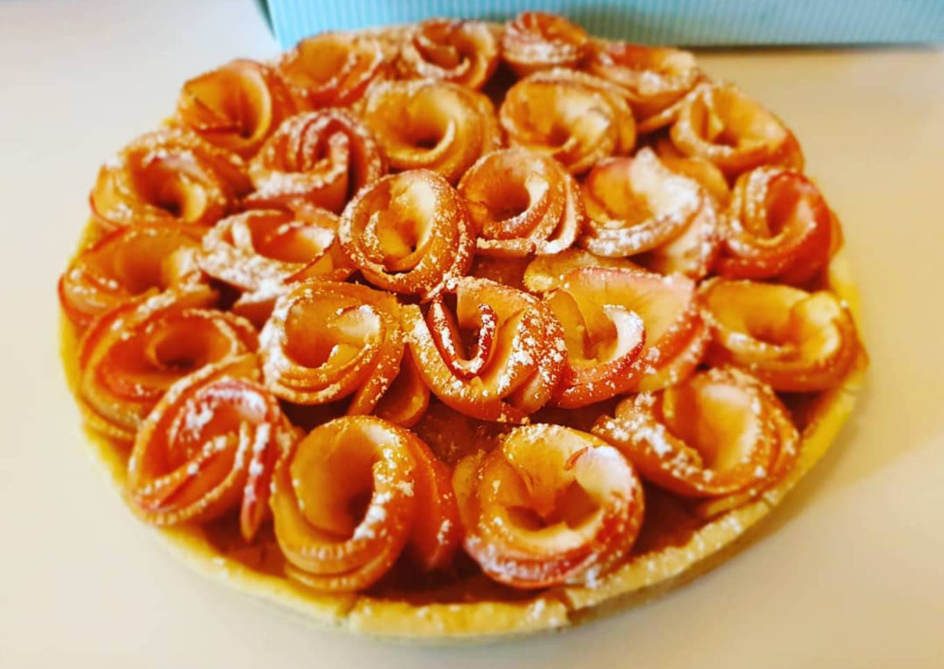 Tarte aux pommes en forme de roses 🌹🍎