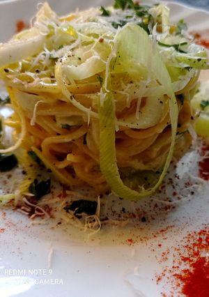 Zdjęcie przepisu Spaghetti z porem 💚.