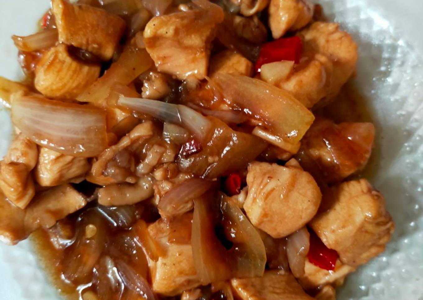 Tumis ayam Saos tiram (diet menu)
