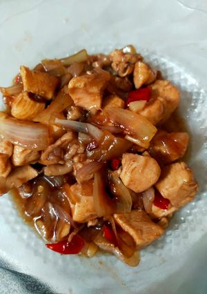 Foto resep Tumis ayam Saos tiram (diet menu)