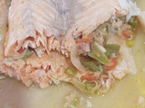 Trucha al horno con arroz graneado