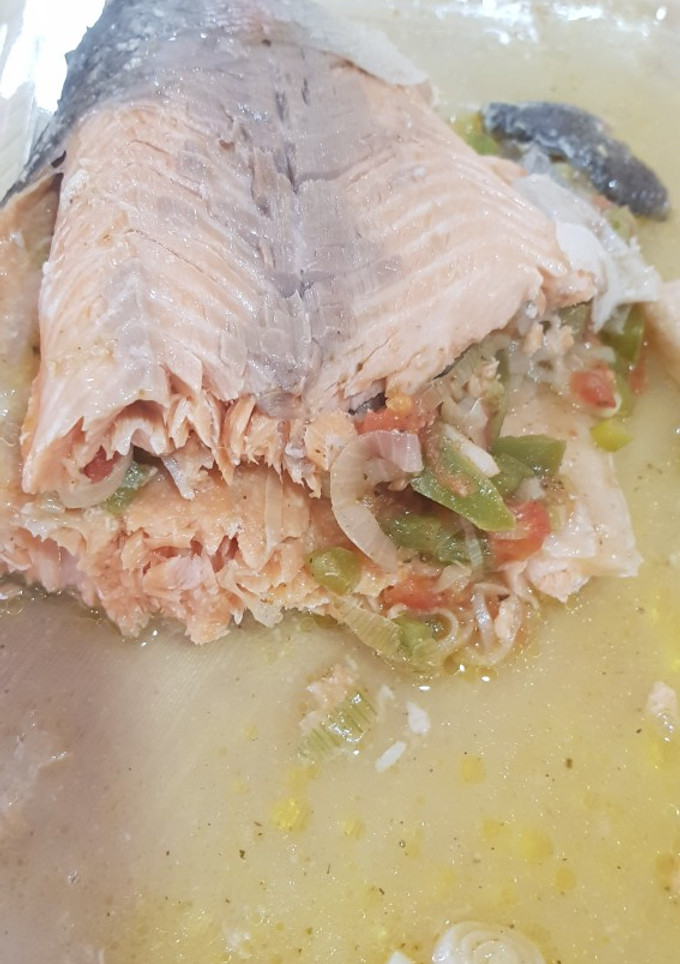 Una foto de Trucha al horno con arroz graneado