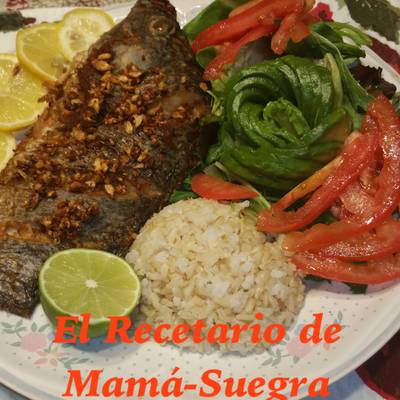 Mojarra al mojo de ajo Receta de Martha Flores- Cookpad