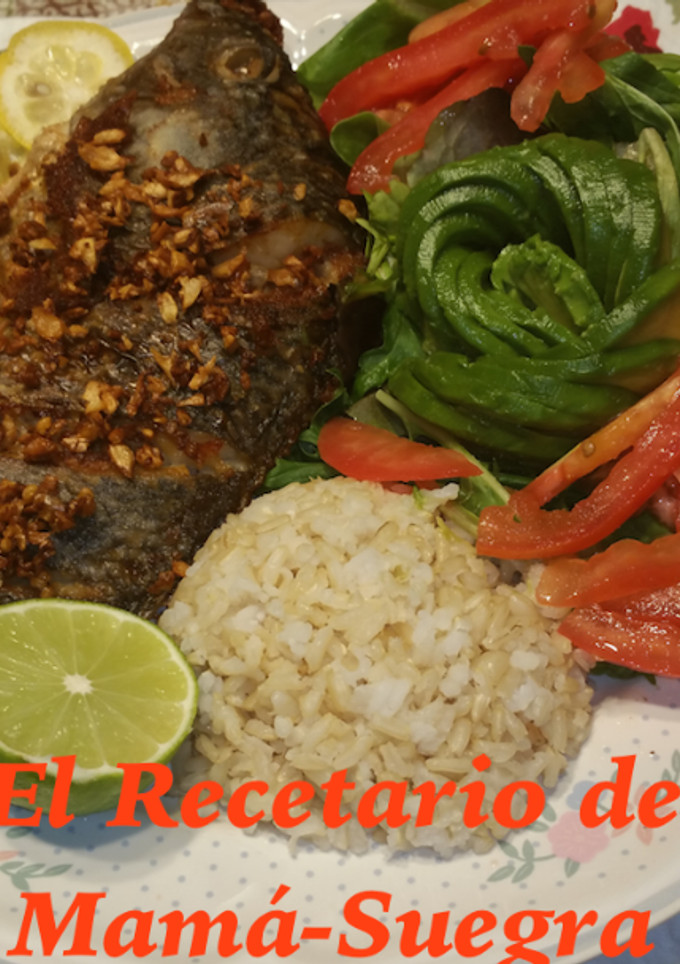 Una foto de Mojarra al mojo de ajo