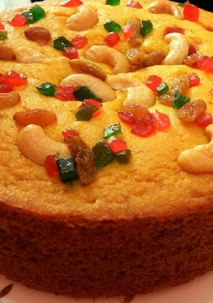 A picture of EgglessTutti fruity cake.