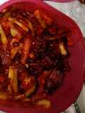 Alitas bbq picantes y aderezo