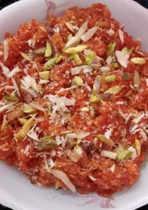 A picture of Gajar ka halwa.