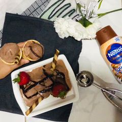 A picture of Chocolate ice cream.