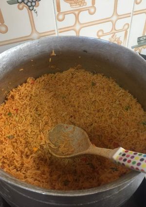 A picture of Jollof Rice.