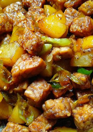 Foto resep Orek tempe+ kentang pedas manis simpel