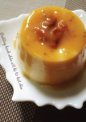 Hình của món Pudding hạnh nhân sốt kỷ tử hạt chia - Ăn dặm cho bé.