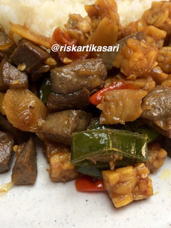 Foto resep Oseng Hati Sapi Dan Tempe Cabe Ijo