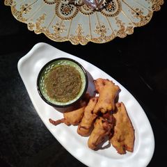 A picture of PUMPKIN FLOWER PAKODA...