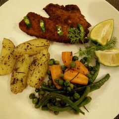 A picture of Pan Fried Fish with Garden Fresh Vegetables#themechallenge.