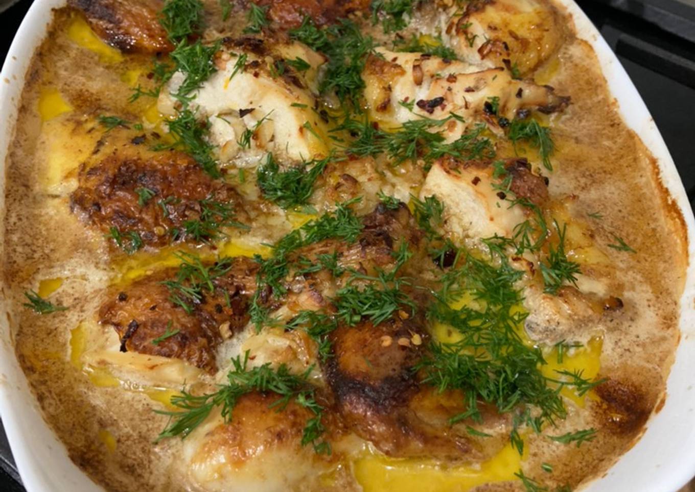 Shqmeruli - Georgian chicken with garlic 🧄