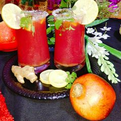 A picture of Orange-Pomegranate-Ginger-Sarbat.