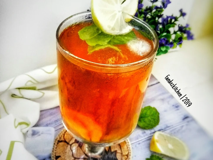Langkah Mudah untuk Membikin Resep Es Lemon Tea Jahe Mint yang Sempurna Anti Ribet, Mantap