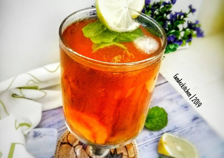 Bagaimana  Es Lemon Tea Jahe Mint yang merasakan kenyamanan