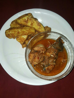 A picture of Yamrita with catfish soup.