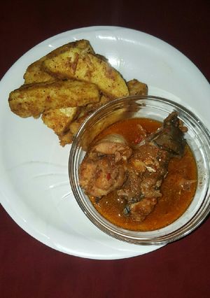 A picture of Yamrita with catfish soup.