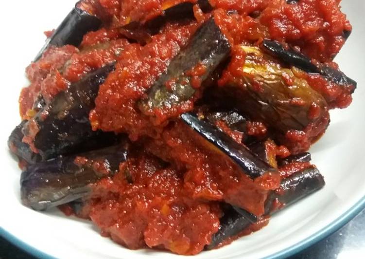 Balado terong kisut pedas