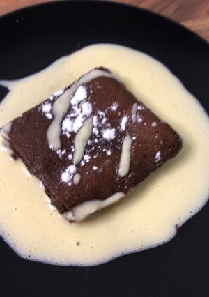 Une photo de Fondant au chocolat et sa crème anglaise cook expert magimix
