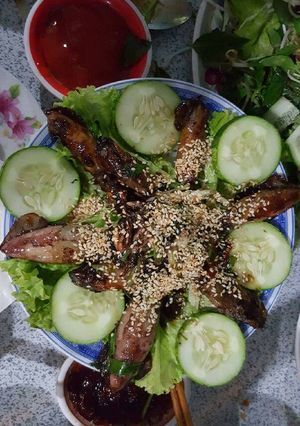 Hình của món Mực chiên mắm.