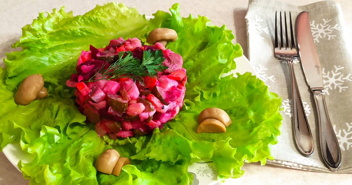 Салат с фасолью и грибами, рецепты с фото (358 пошаговых