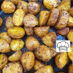 A picture of Roasted potatoes.