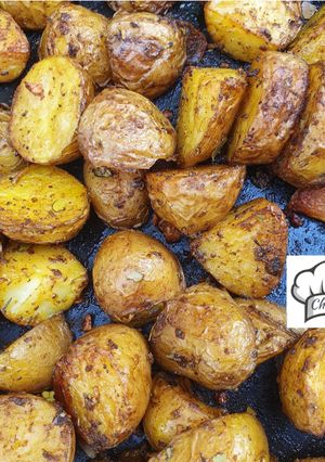 A picture of Roasted potatoes.