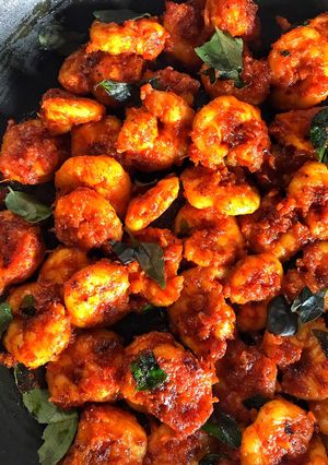 A picture of Prawn Roast.