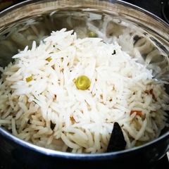 Matar pulav A picture of Matar pulav.