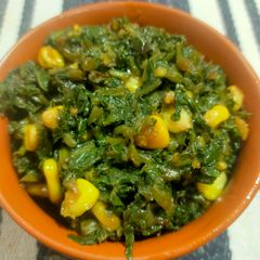 A picture of Sweet Corn - Palak Subzi.