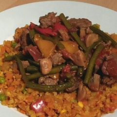 A picture of Vickys Jerk Beef Stew GF DF EF SF NF.