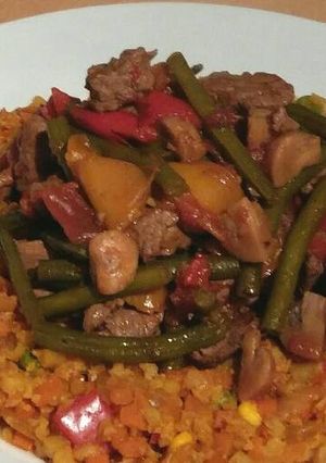 A picture of Vickys Jerk Beef Stew GF DF EF SF NF.